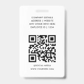 VIP-feestpas QR-codebadge Badge (Achterkant)