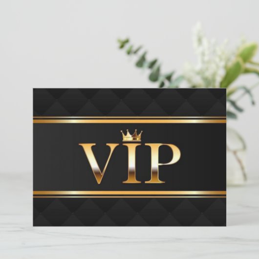 VIP-feestticket uitnodiging (Staand voorkant)
