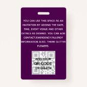 VIP FOTO ID - Feest, Festival, Evenement GLITTER G Badge (Achterkant)