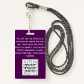 VIP FOTO ID - Feest, Festival, Evenement GLITTER G Badge (Achterkant met draagriem)