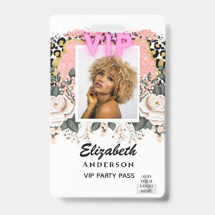 VIP FOTO ID - Feest, Festival, Evenement GLITTER G Badge