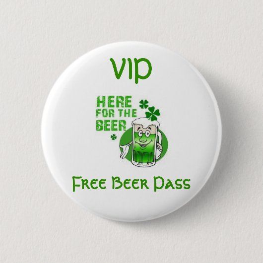 VIP Free Beer Button (Voorkant)