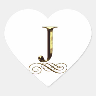 VIP Gold"J" monogram Hart Sticker