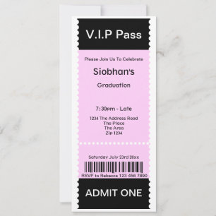 VIP het Ticket van de Toelating van de Partij van Kaart