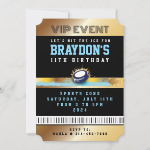 VIP Hockey TOUT ACCÈS Gold Pass Badge Invitation