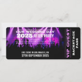 VIP-kaartje voor muziekopnames met QR-code Save The Date (Voorkant)