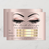 VIP Lash Roos Brow Makeup Artist Certificate Cadea Kaart (Voorkant / Achterkant)