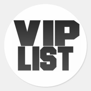VIP-lijst Sticker Sheet
