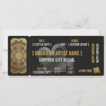 VIP Luxe Gouden Concert Ticket Cadeau Onthulling C