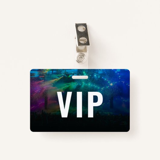 VIP met QR Code en Foto Horizontale ID Badge (Voorkant met clip)