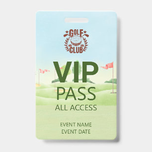 VIP PAS Golf Club League Logo  Badge