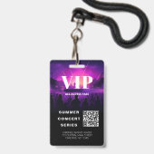 VIP Pas QR Code Concert Badge (Achterkant met lanyard)