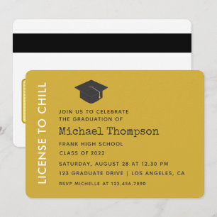 VIP-pas van Black and Gold Graduation Party Kaart