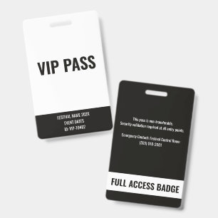 VIP-pas volledige toegang White & Black Music Fest Badge