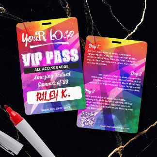 VIP-pas voor muziekfestivalconcert Badge