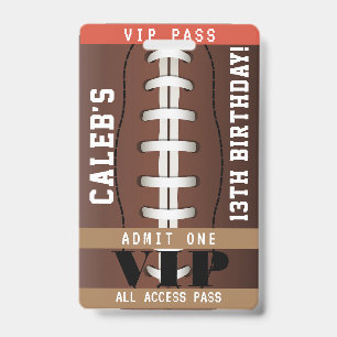 VIP-pasbadge voetbal verjaardagsfeestje Badge