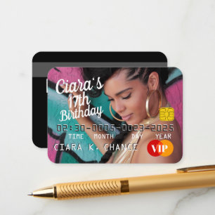VIP Pass Credit Kaart Foto Birthday