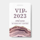 VIP Pass Event Name Exhibit Badge (Achterkant)