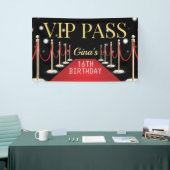 VIP Pass Hollywood Tapis rouge Bannière d'annivers (Salon professionnel)