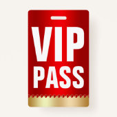 VIP PASS-ID-kaart | Speciale gast Badge (Voorkant)