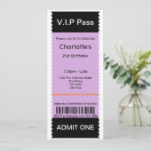 VIP Pass Party Tomission Ticket Kaart (Staand voorkant)