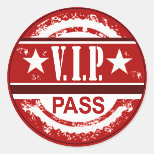 VIP Pass Sweet 16 Party Sticker (rood)
