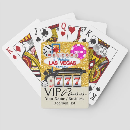VIP PASS - Vegas - Spelkaarten Speelkaarten (Achterkant)