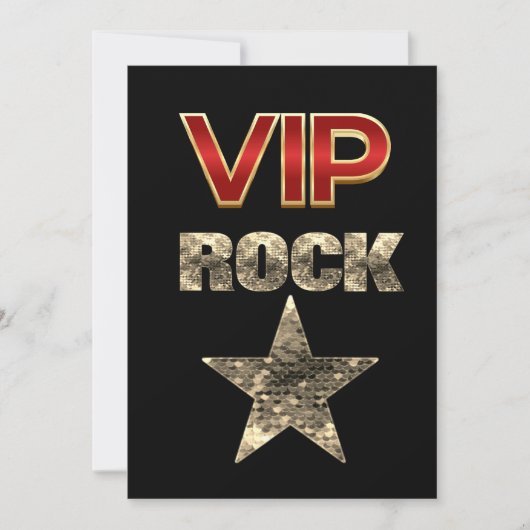 VIP Rock Star Verjaardag Kaart (Voorkant)
