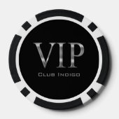 VIP Rolling Dice Las Vegas zilver zwart Pokerchips (Achterkant)