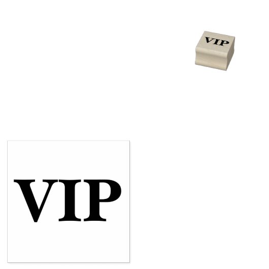 VIP 	RUBBERSTEMPEL (Gestempeld)