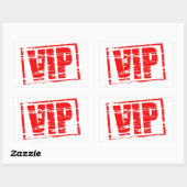 VIP rubberstempel effect Rechthoekige Sticker (Vel)