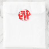 VIP rubberstempel effect Ronde Sticker (Tas)