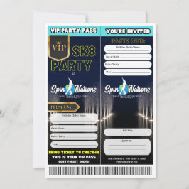 VIP-schaatsfeestuitnodigingen Kaart