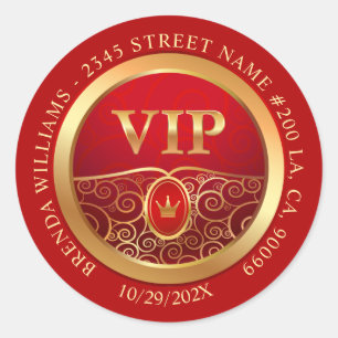 VIP Sticker Royal Rood en Goud