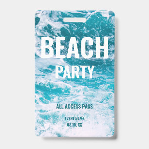 VIP-strandfeest met volledige toegang Zomerfeest Badge