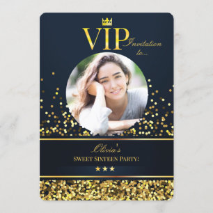 VIP Sweet Sixteen Fotouitnodiging Kaart