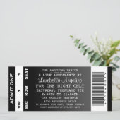 VIP Ticket Birthday Invitation (zwart) Kaart (Staand voorkant)