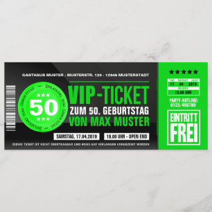 VIP-TICKET Cartes invitatives