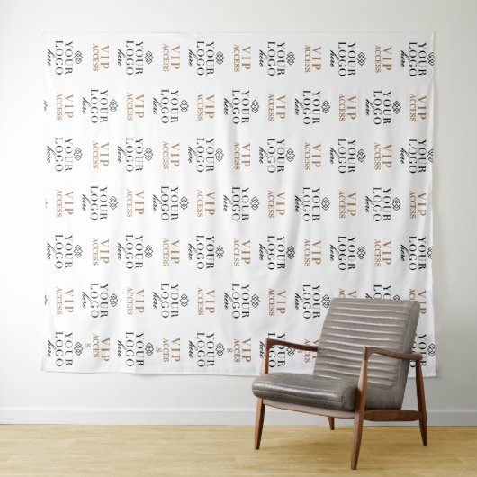 VIP-toegang tot uw Logo | Achtergrond stap en herh Wandkleed (In Situ (horizontaal))