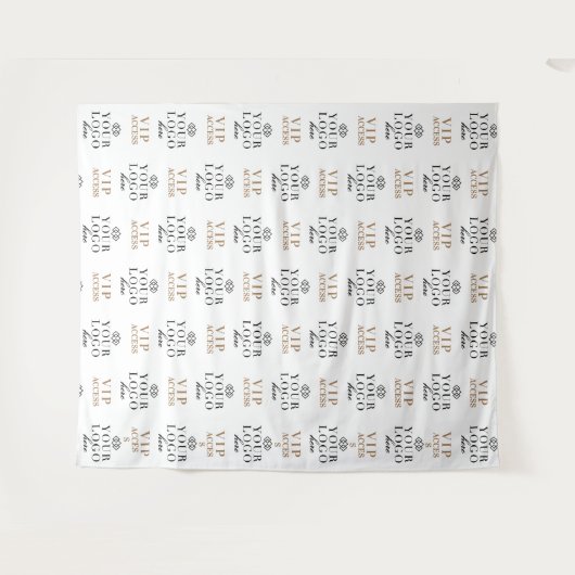 VIP-toegang tot uw Logo | Achtergrond stap en herh Wandkleed (Voorkant (horizontaal))