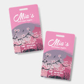 VIP-toegangsbadge verjaardagsfeestje Badge (Voor- en achterkant)