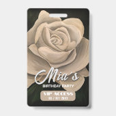 VIP-toegangspas Verjaardagsfeestje Badge (Achterkant)