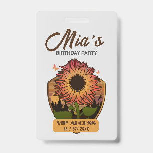 VIP-toegangspasje voor Birthday Party Badge