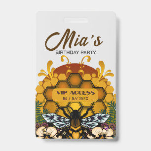 VIP-toegangspasje voor Birthday Party Badge