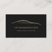 VIP Transportation QR Code Black & Gold Visitekaartje (Voorkant)