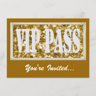 VIP-uitnodiging voor Gold party Kaart