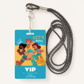 VIP uitnodiging voor verjaardagsfeestje voor meisj Badge (Voorkant met draagriem)
