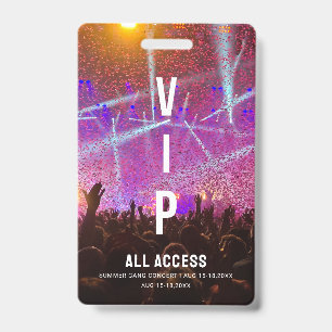 VIP van de douane Al concert van de pas van de pas Badge