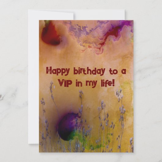 VIP-verjaardagskaarten VIP abstracte kunst Kaart (Voorkant)