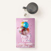 VIP Verjaardagspas Custom Photo Event Badge (Voorkant met intrekbare)